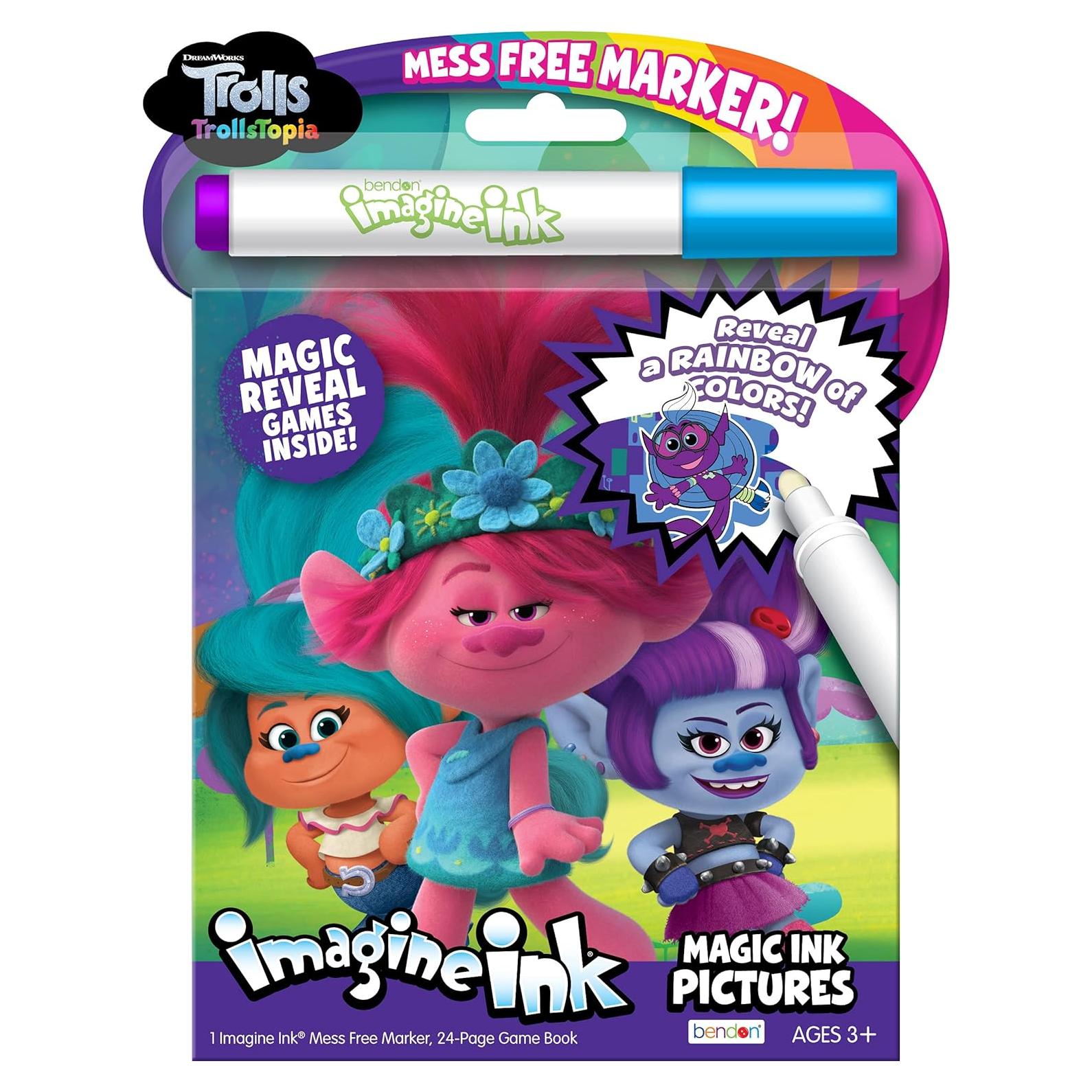Libro de Colorear Imagine Ink Trolls Bendon 24 Páginas