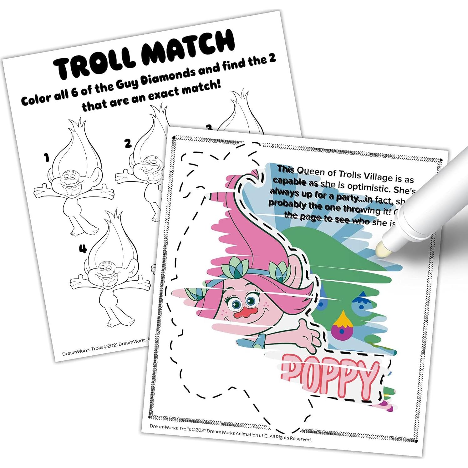 Libro de Colorear Imagine Ink Trolls Bendon 24 Páginas