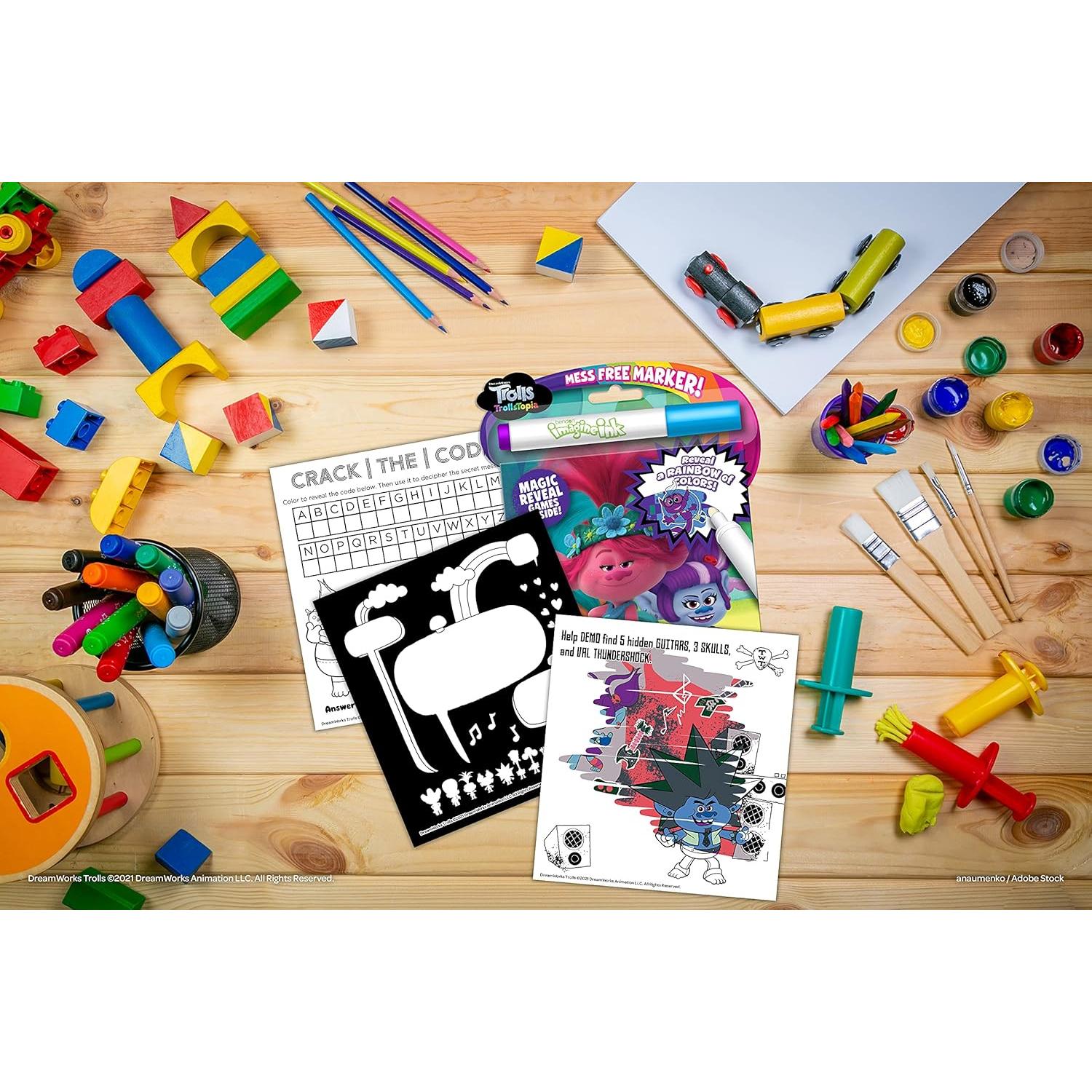 Libro de Colorear Imagine Ink Trolls Bendon 24 Páginas