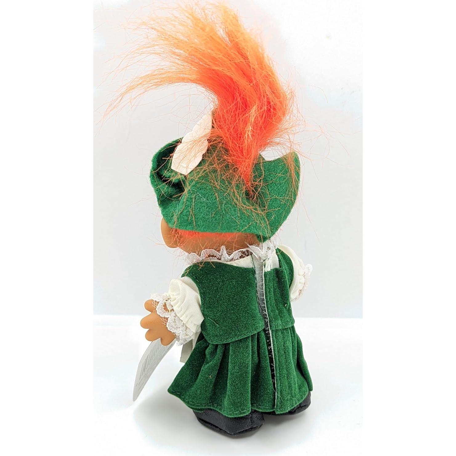 Muñeca Troll Russ Berries Pelo Naranja Vintage 12.7 cm