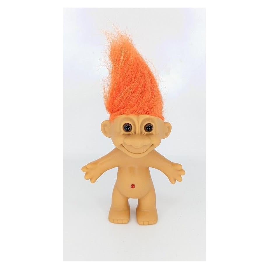 Muñeca Troll Vintage Russ Berries Pelo Naranja 12.7 cm