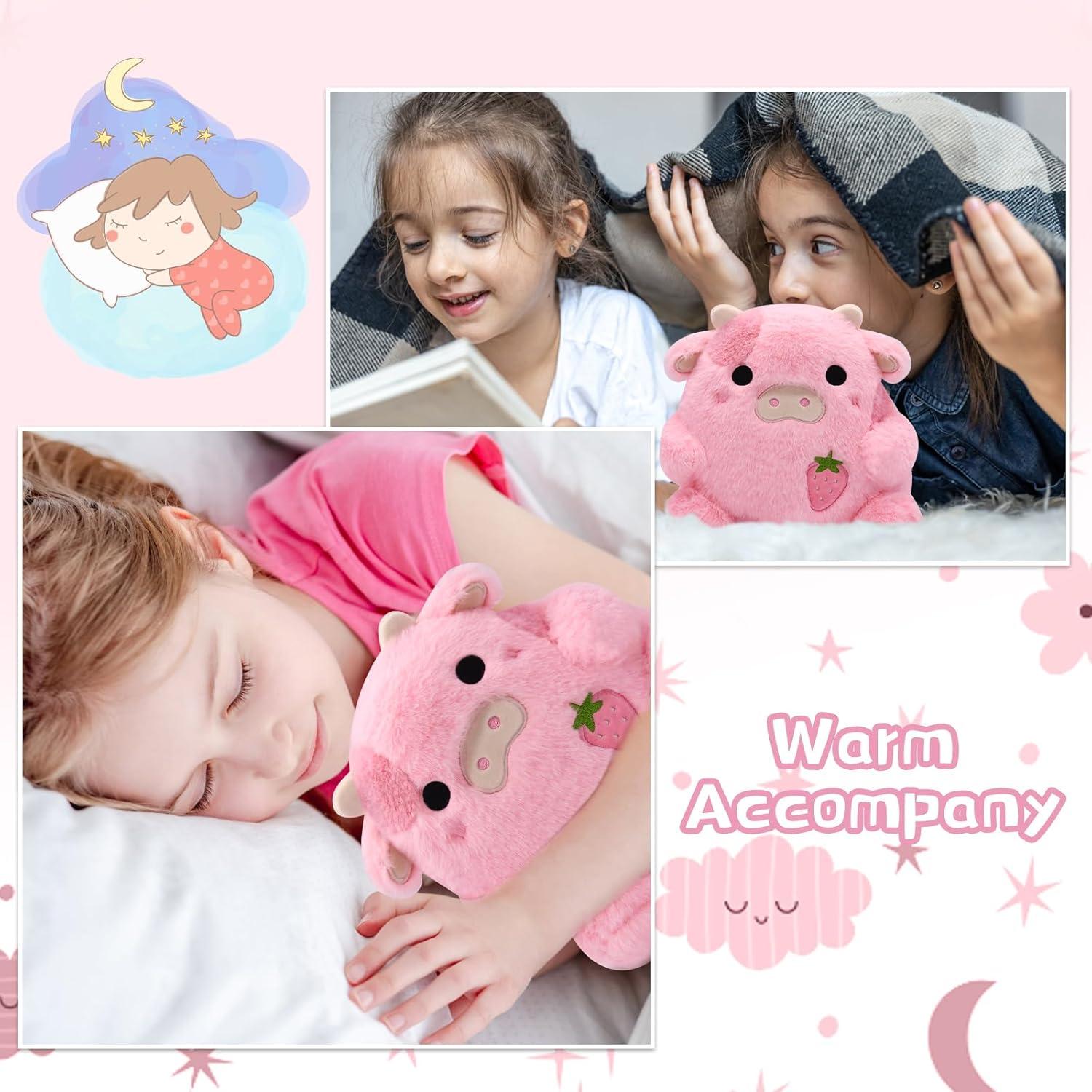 Almohada de Peluche Vaca de Fresa LMTGLDT 17.8x17.8 cm