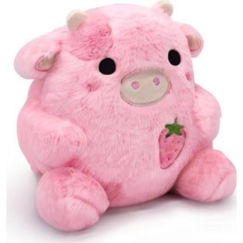 Almohada de Peluche Vaca de Fresa LMTGLDT 17.8x17.8 cm