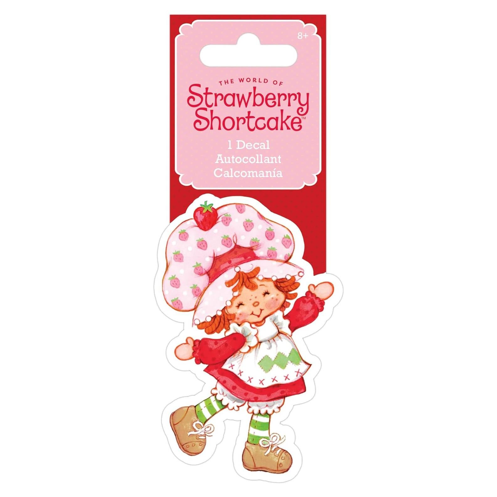 Calcomanía recortada en vinilo blanco Pastel de Fresa Trends International