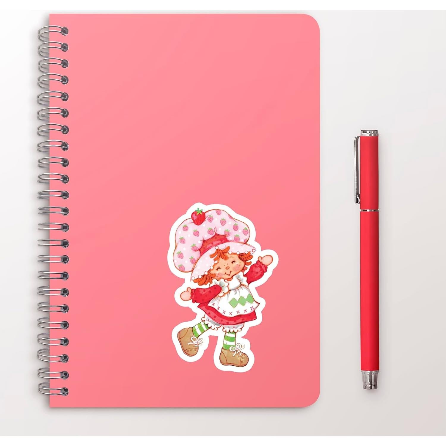 Calcomanía recortada en vinilo blanco Pastel de Fresa Trends International