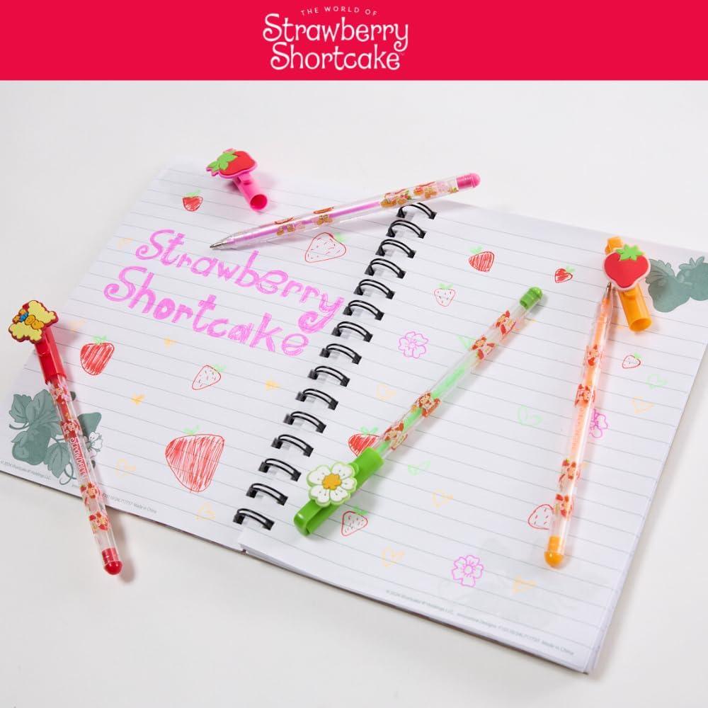 Conjunto Diario Pastel de Fresa con 4 Bolígrafos de Gel