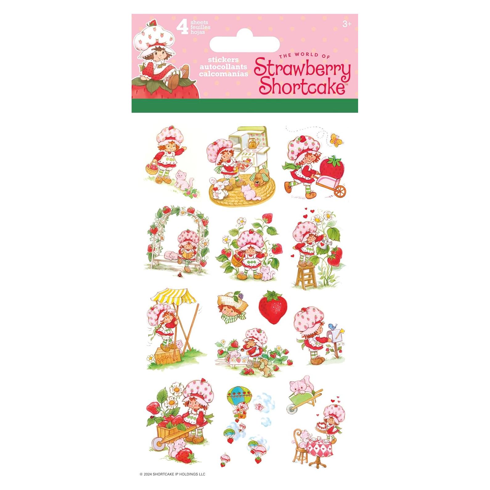 Calcomanías Strawberry Shortcake - 4 Hojas Multicolor