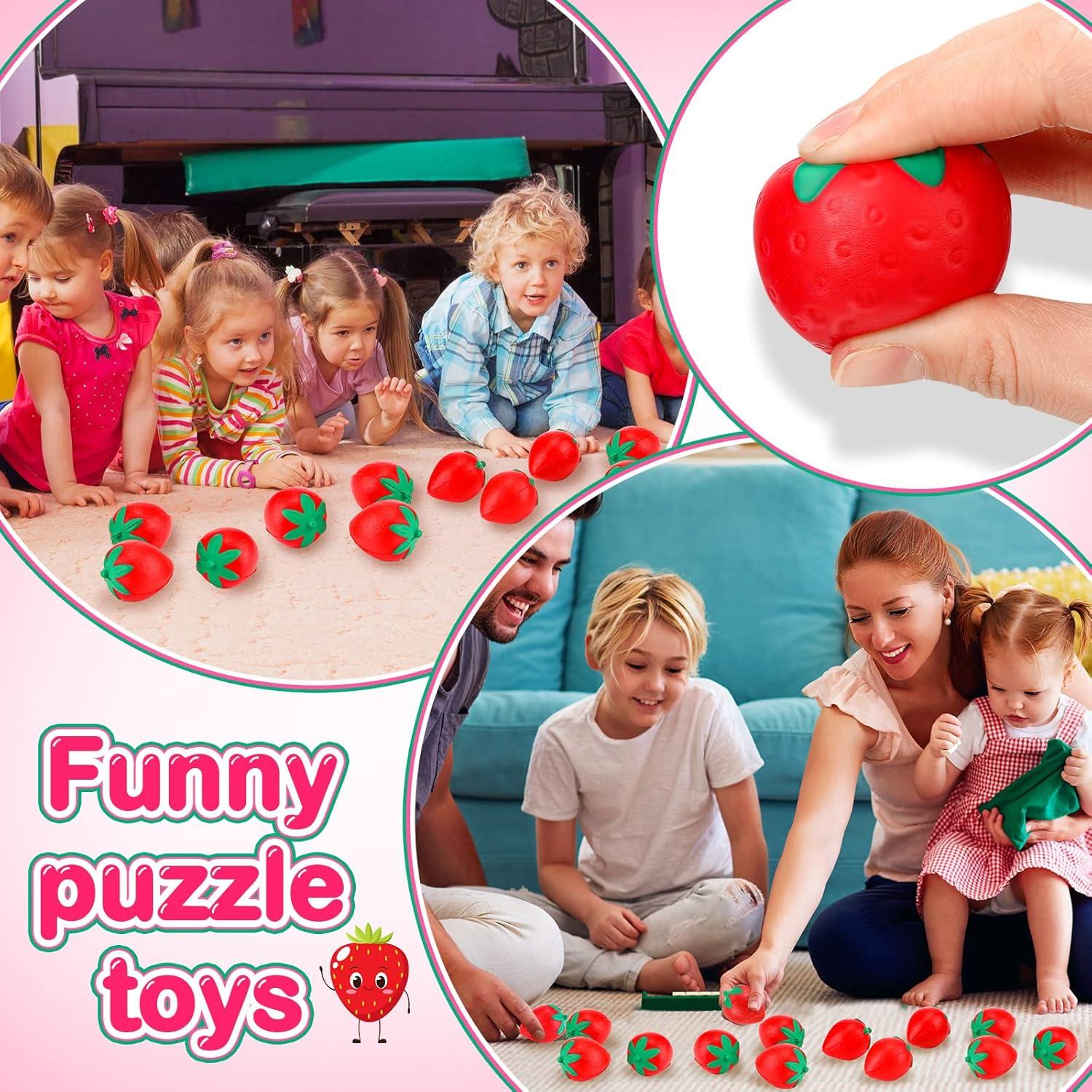 24 Pelotas de Estrés de Fresa Geosar - Juguetes Antiestrés