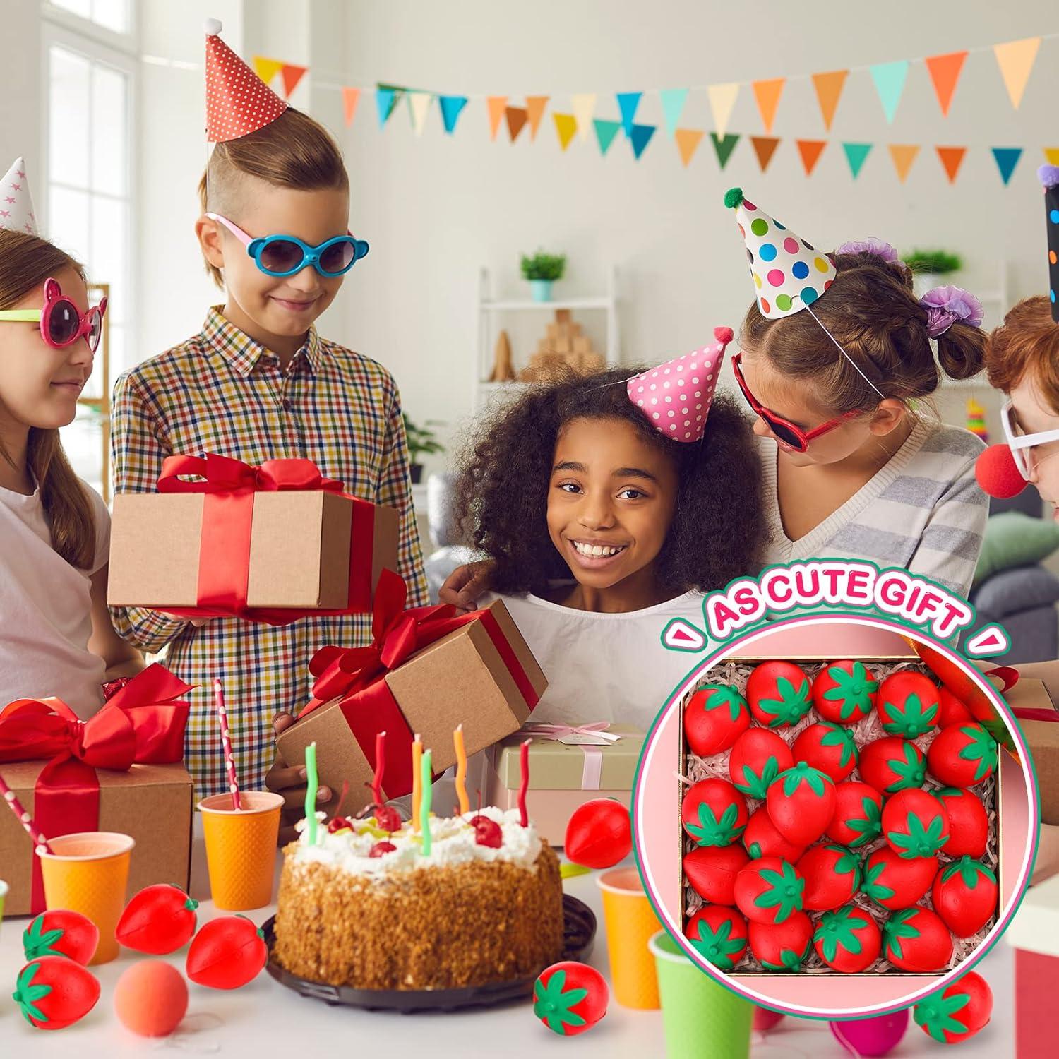 24 Pelotas de Estrés de Fresa Geosar - Juguetes Antiestrés