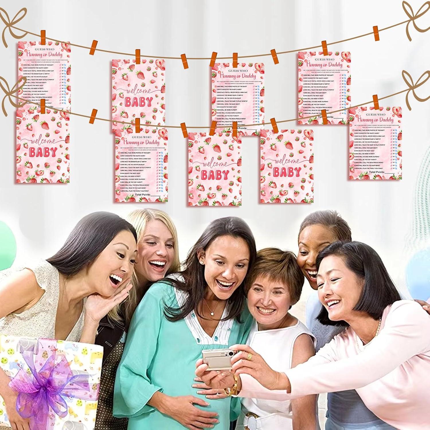 30 Juegos de Baby Shower de Fresa QZCYU - Diversión para Niña