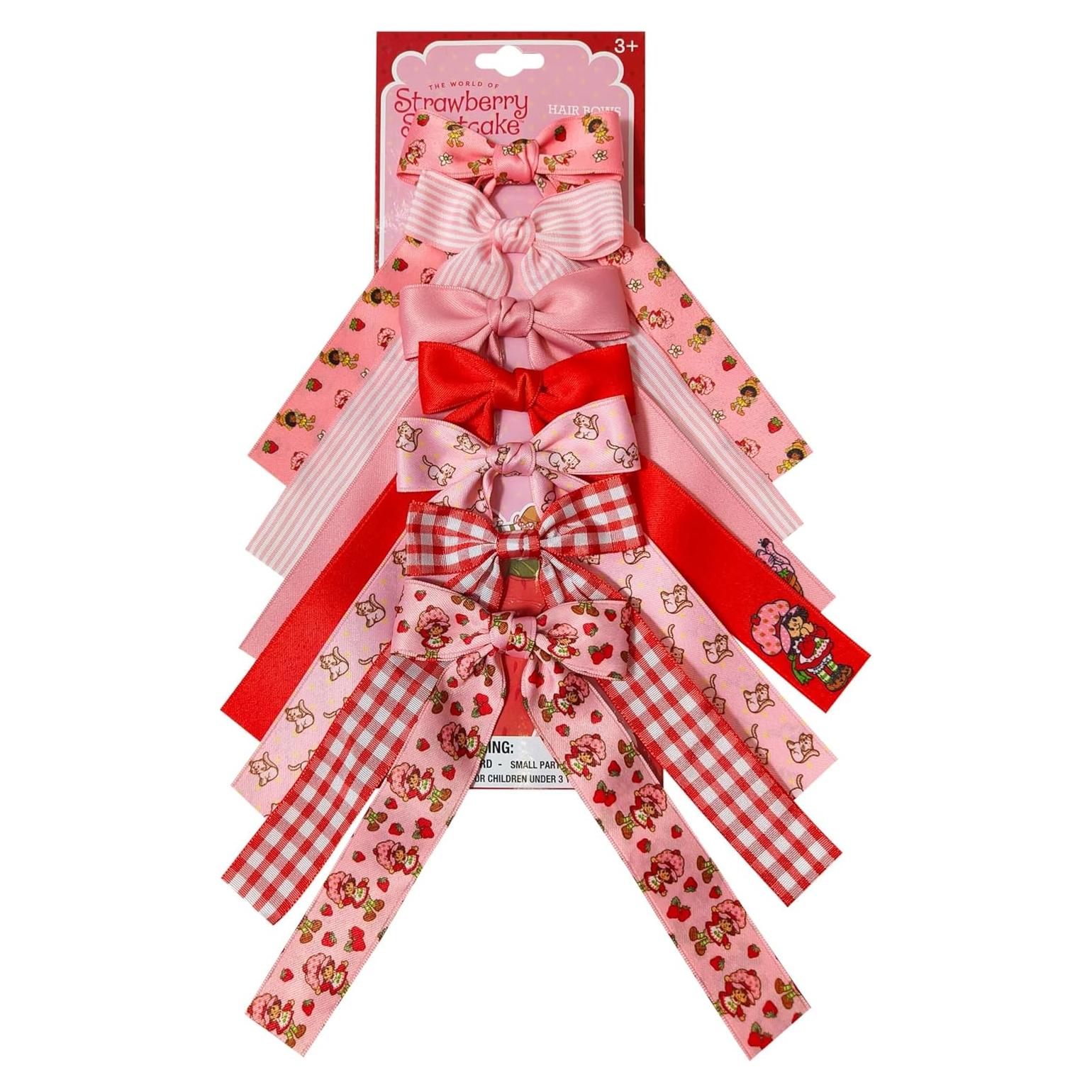 Juego de Lazos de Cola Larga Strawberry Shortcake - 7 Piezas