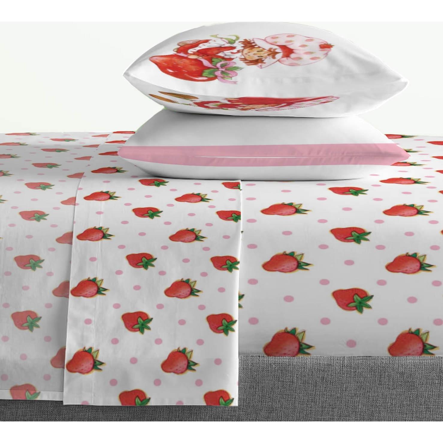 Juego de Sábanas Jay Franco Fresa Shortcake Queen 4 Piezas