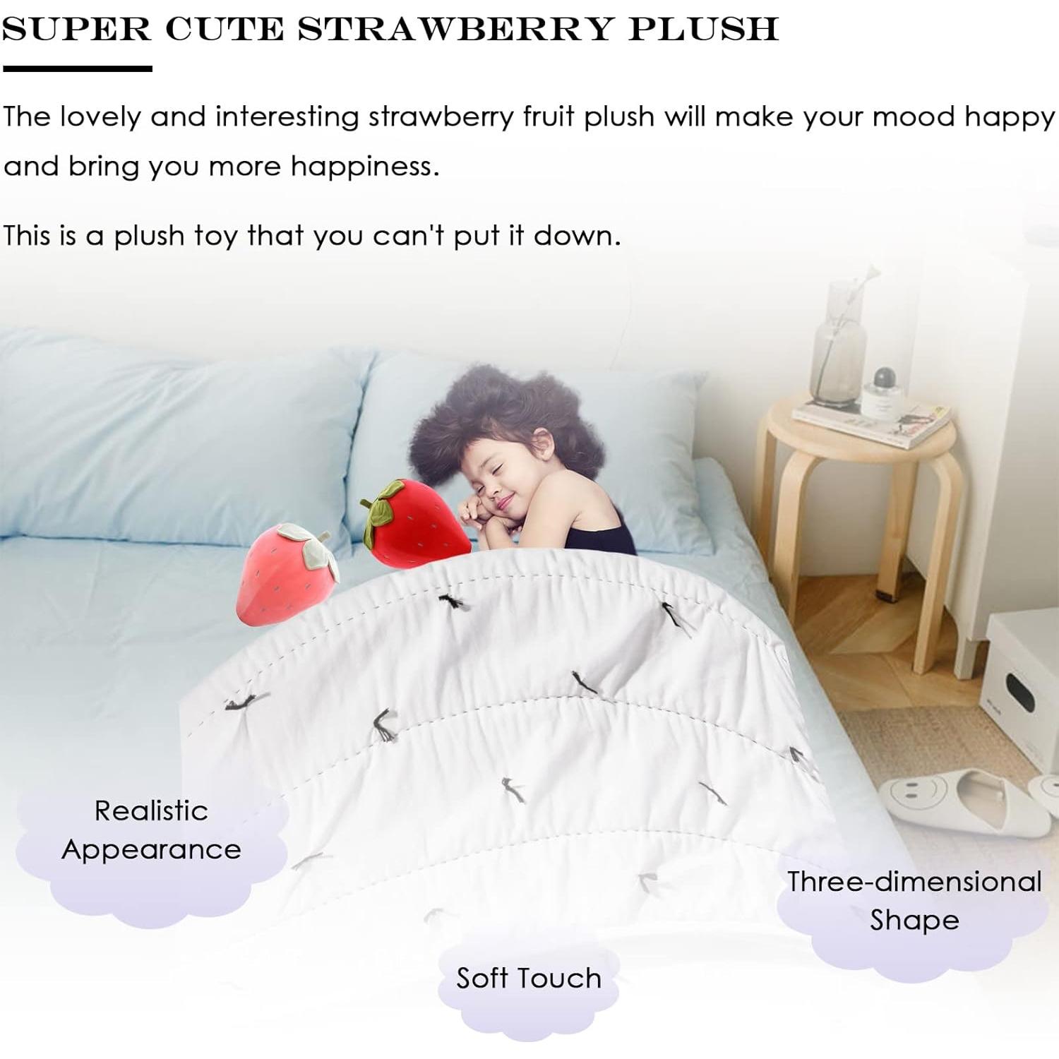 Almohada de Fresa de Peluche Zhidiloveyou 23 cm Roja