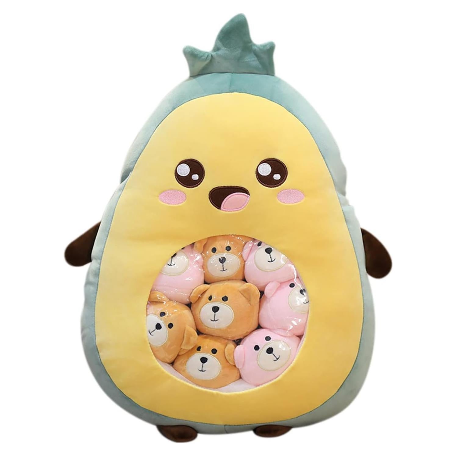 Cojín Decorativo REFAHB Aguacate con Juguetes de Peluche