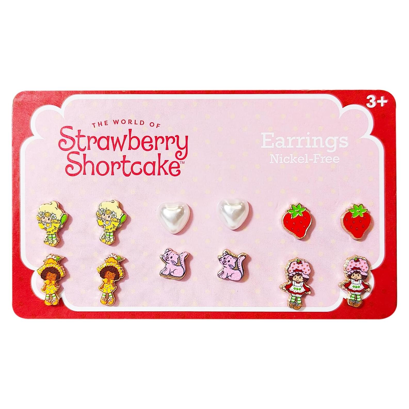 Pendientes Hipoalergénicos LUV HER Strawberry Shortcake 6 Pares