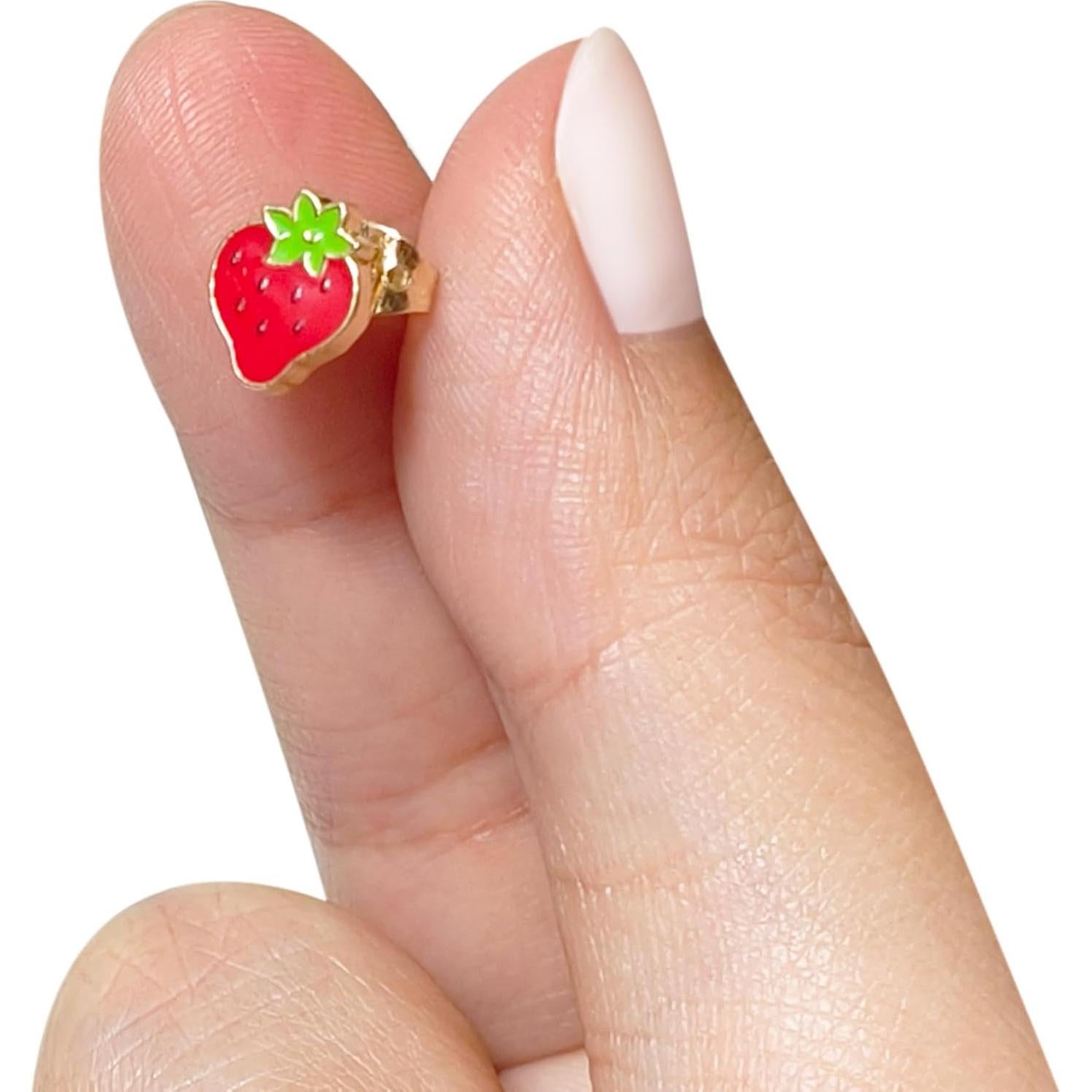 Pendientes Hipoalergénicos LUV HER Strawberry Shortcake 6 Pares