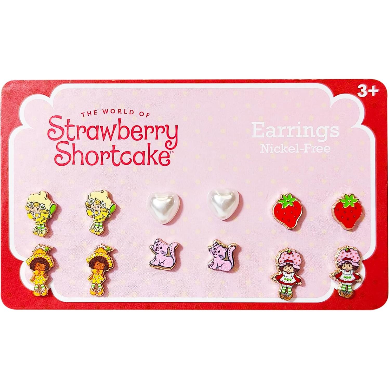Pendientes Hipoalergénicos LUV HER Strawberry Shortcake 6 Pares