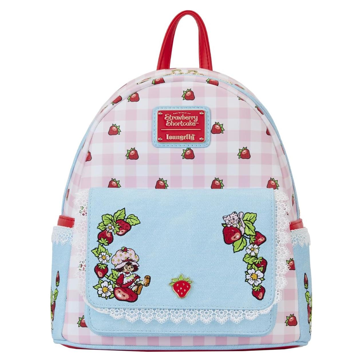 Mochila Loungefly Mini Pastel de Fresa 22.86x26.67cm