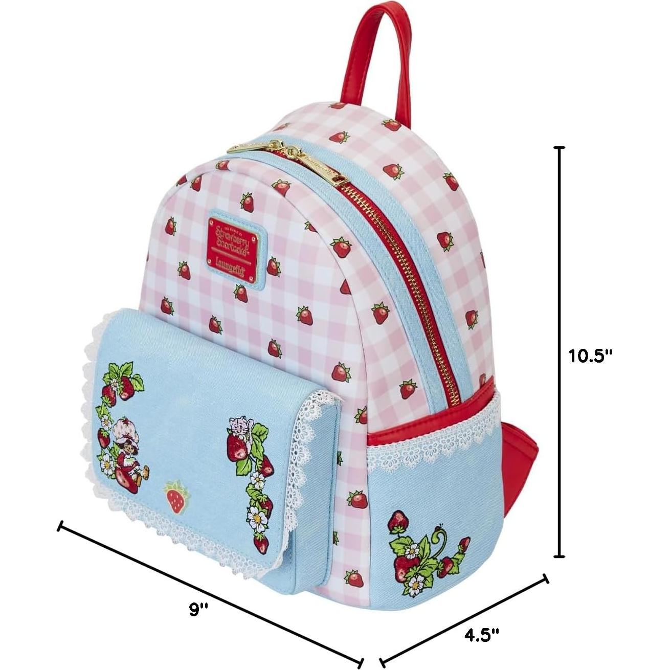 Mochila Loungefly Mini Pastel de Fresa 22.86x26.67cm