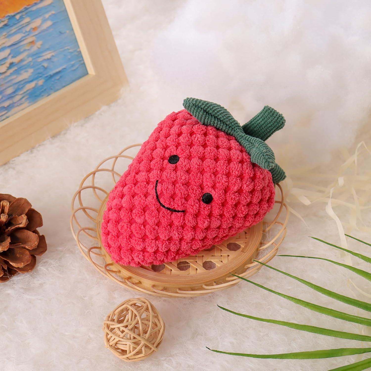 Sonajero Suave de Fruta Cordero Albaricoque 10 cm para Bebés