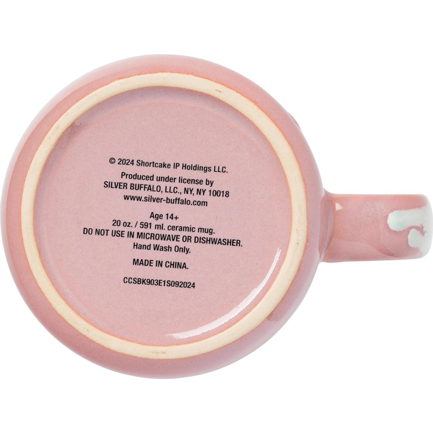 Taza de Cerámica Vintage Silver Buffalo 591 ml Pastel de Fresa