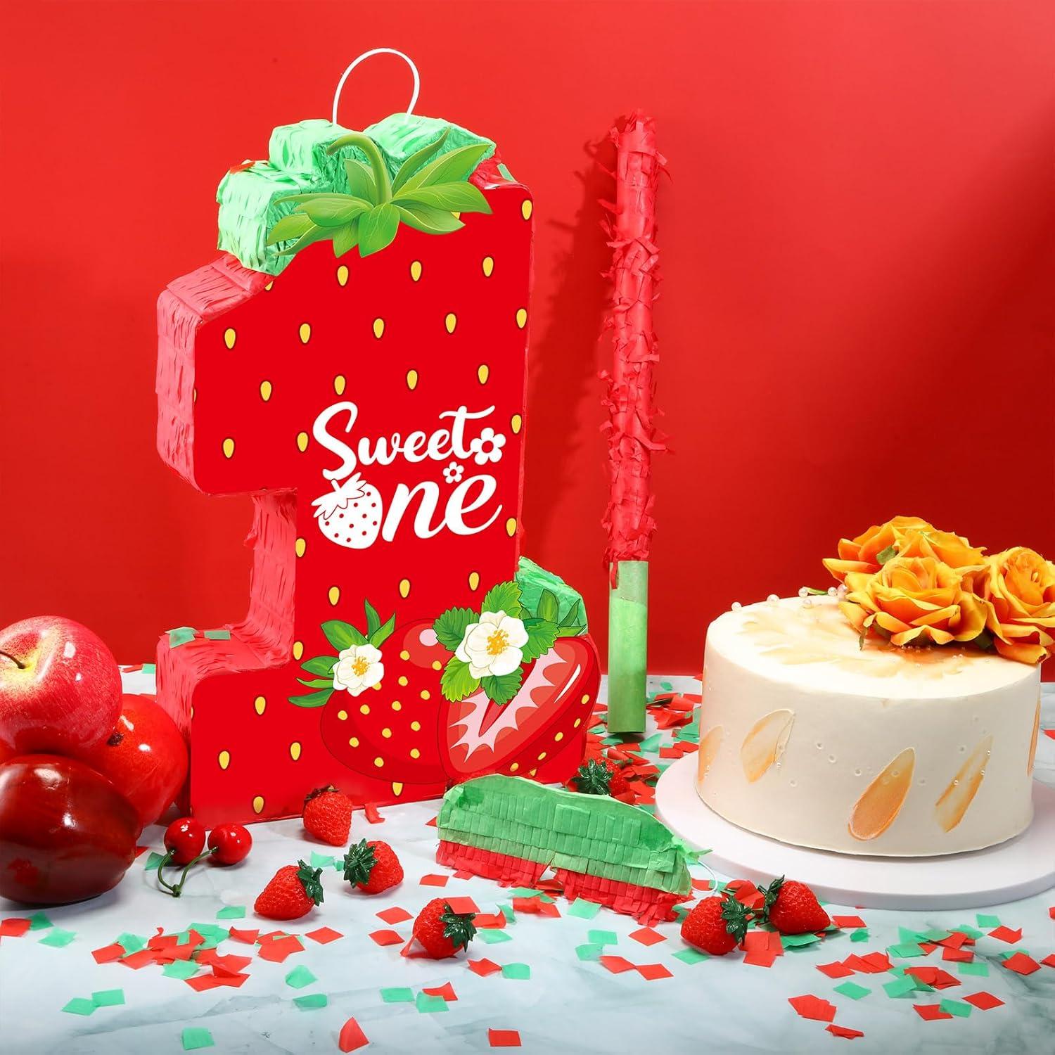 Piñata de Fresa Aoriher 41x26x7.5cm para Cumpleaños