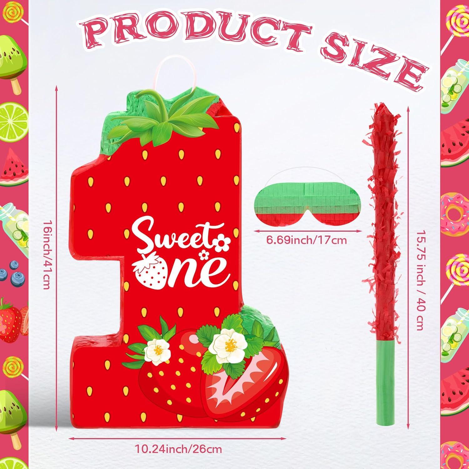 Piñata de Fresa Aoriher 41x26x7.5cm para Cumpleaños