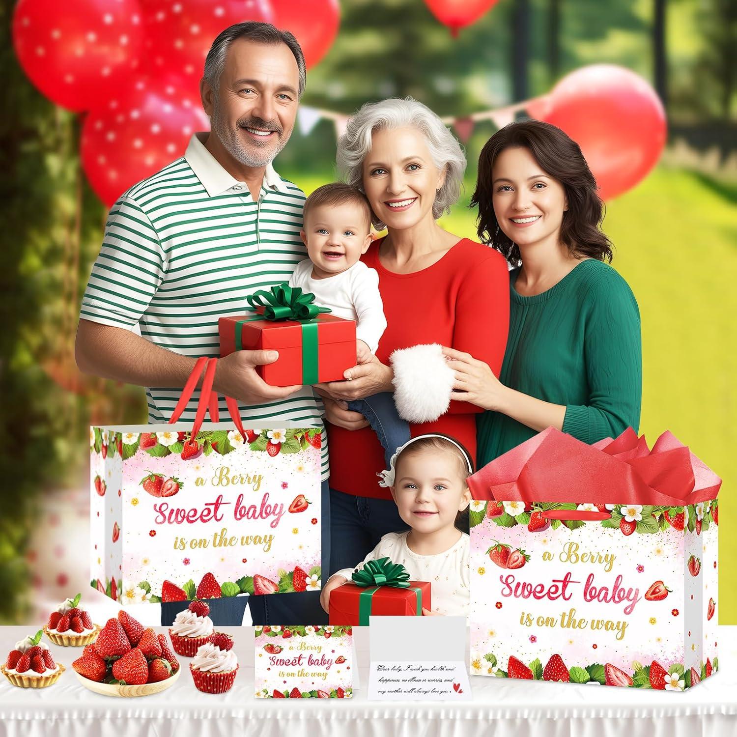 Bolsa de Regalo para Bebé Fresa Innovoscape 30x24cm