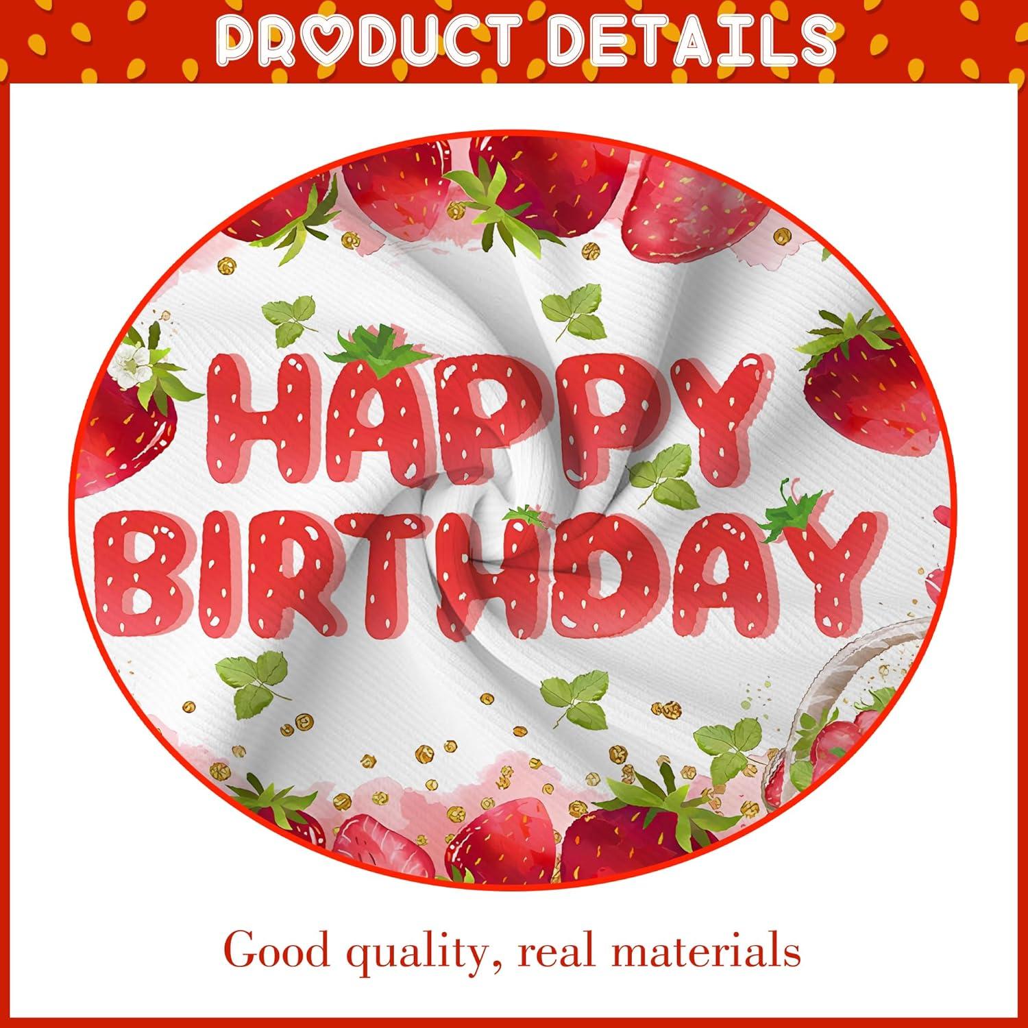 Decoraciones de Cumpleaños de Fresa ITHKIRHO 23 Pcs Fiesta