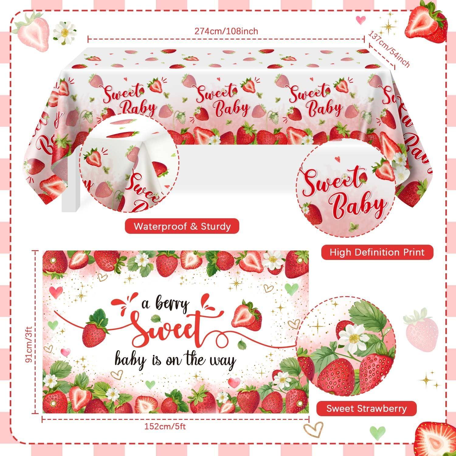 Kit Decoraciones Baby Shower Fresa 16 Pies Lopeastar