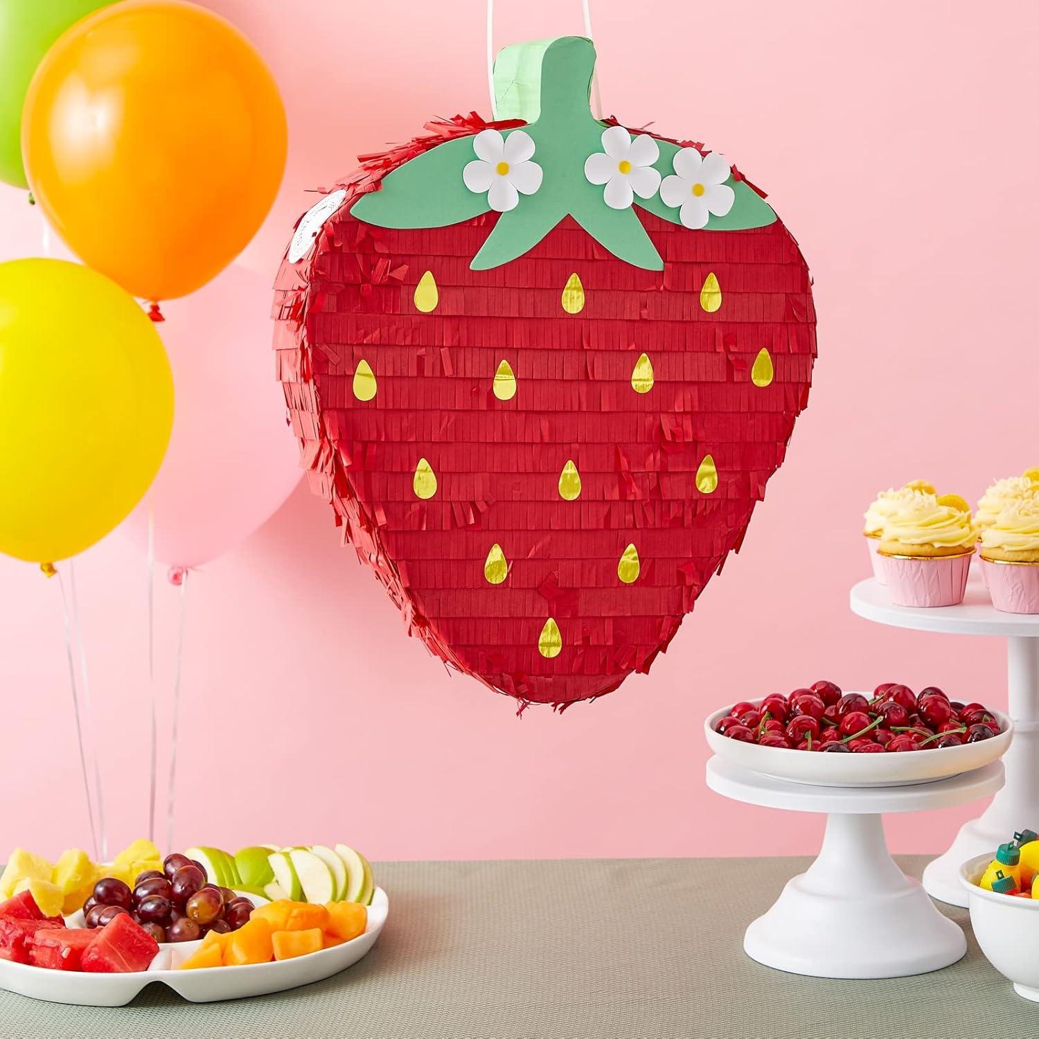 Piñata de Fresa Sparkle and Bash - 41.91 x 33.02 x 7.62 cm