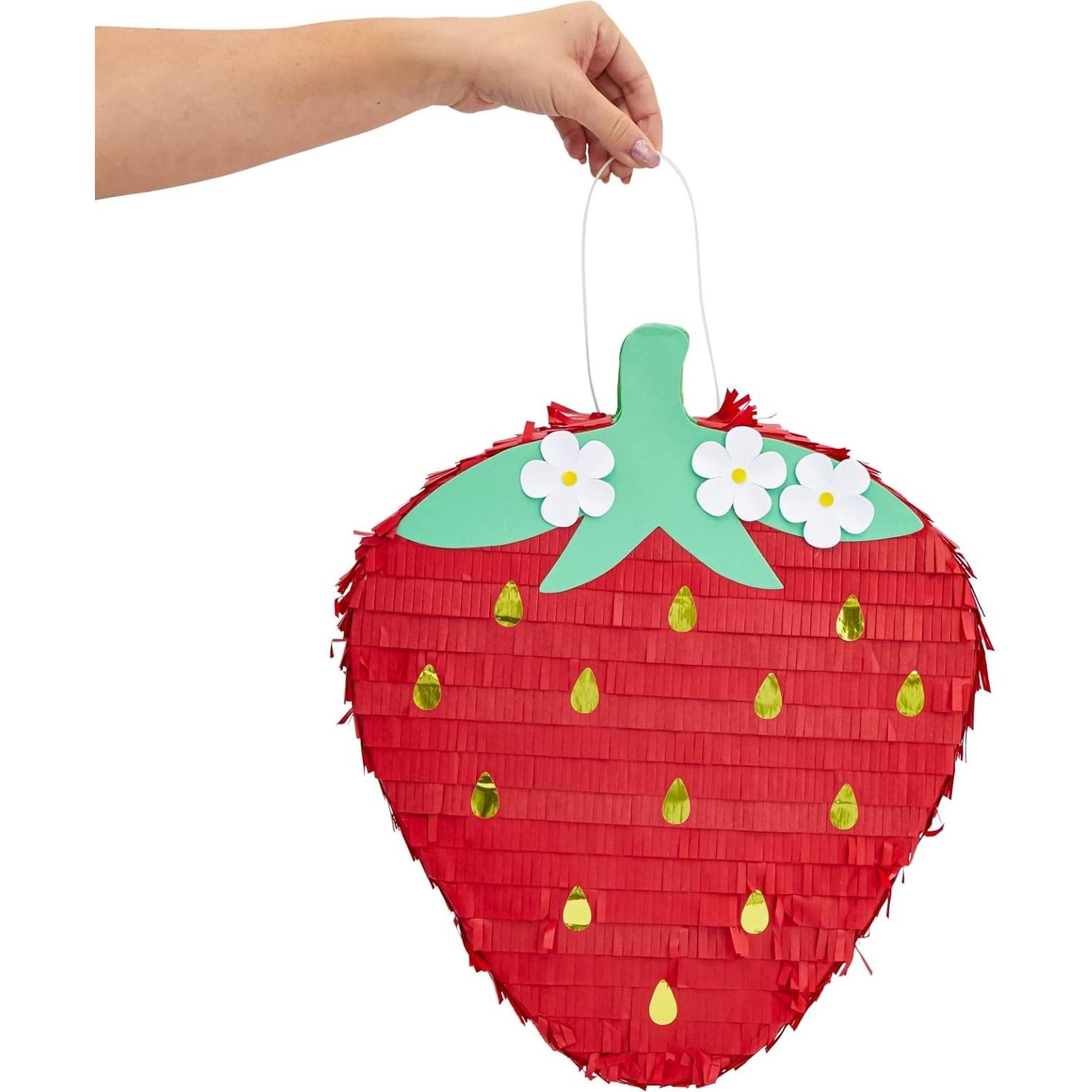 Piñata de Fresa Sparkle and Bash - 41.91 x 33.02 x 7.62 cm