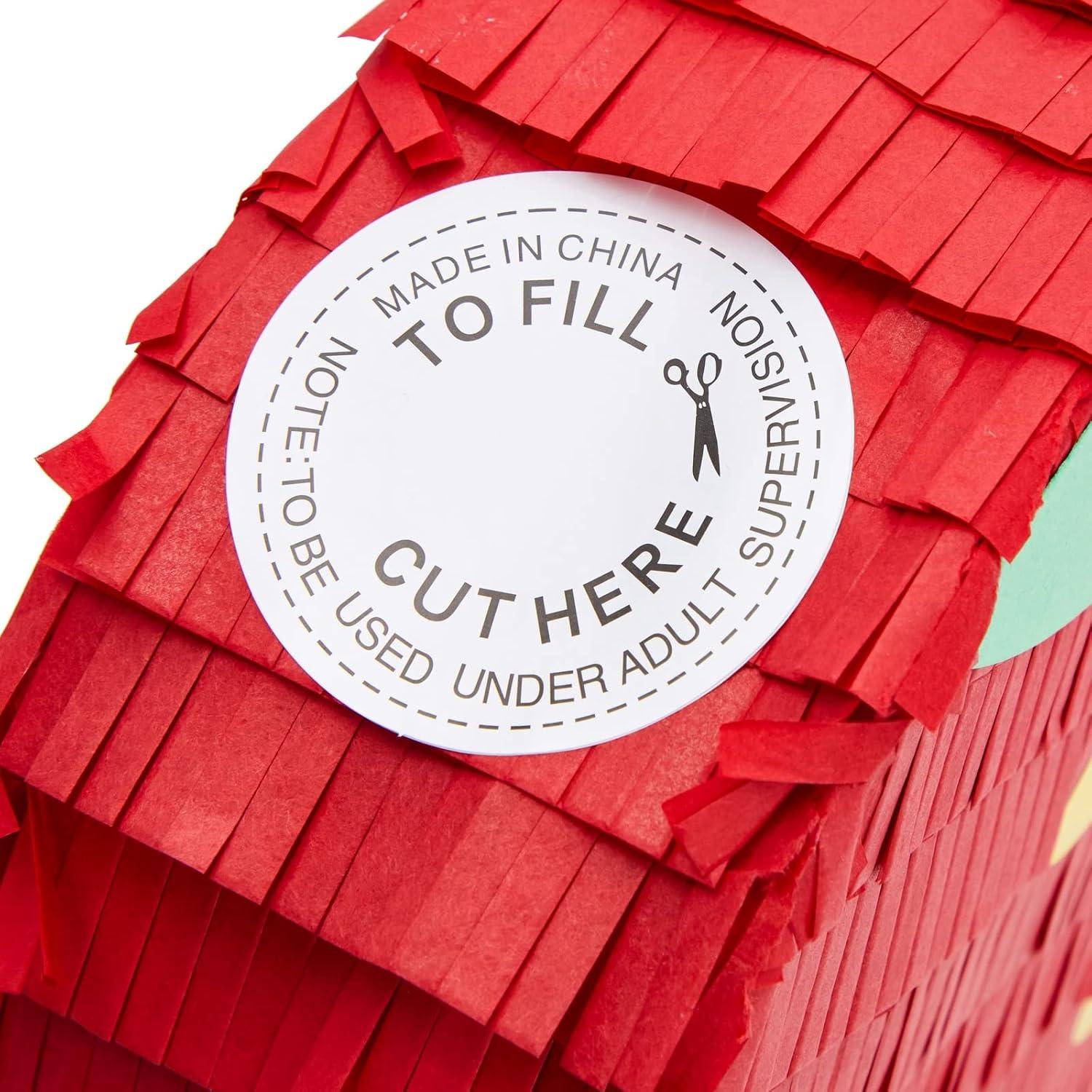 Piñata de Fresa Sparkle and Bash - 41.91 x 33.02 x 7.62 cm