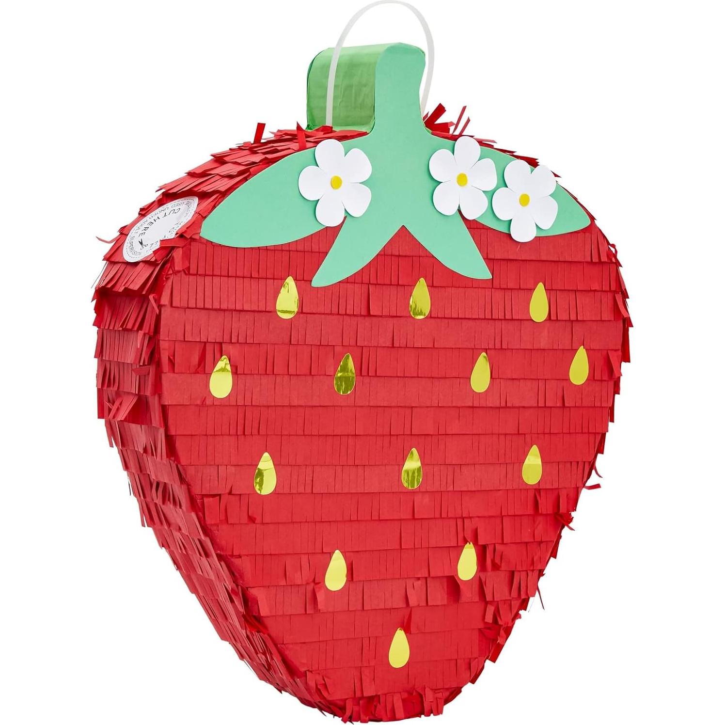 Piñata de Fresa Sparkle and Bash - 41.91 x 33.02 x 7.62 cm