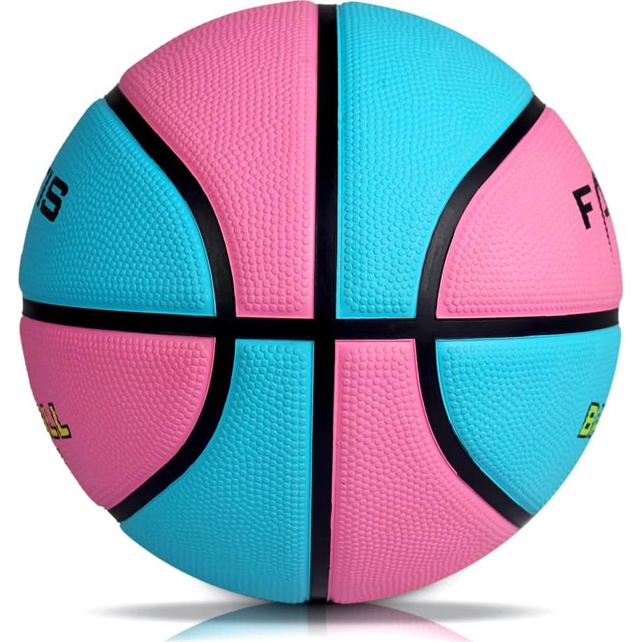 Balón de Baloncesto FAKOFIS Tamaño 3 Verde Negro para Niños