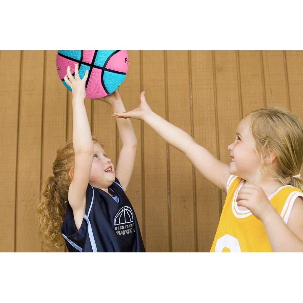 Balón de Baloncesto FAKOFIS Tamaño 3 Verde Negro para Niños
