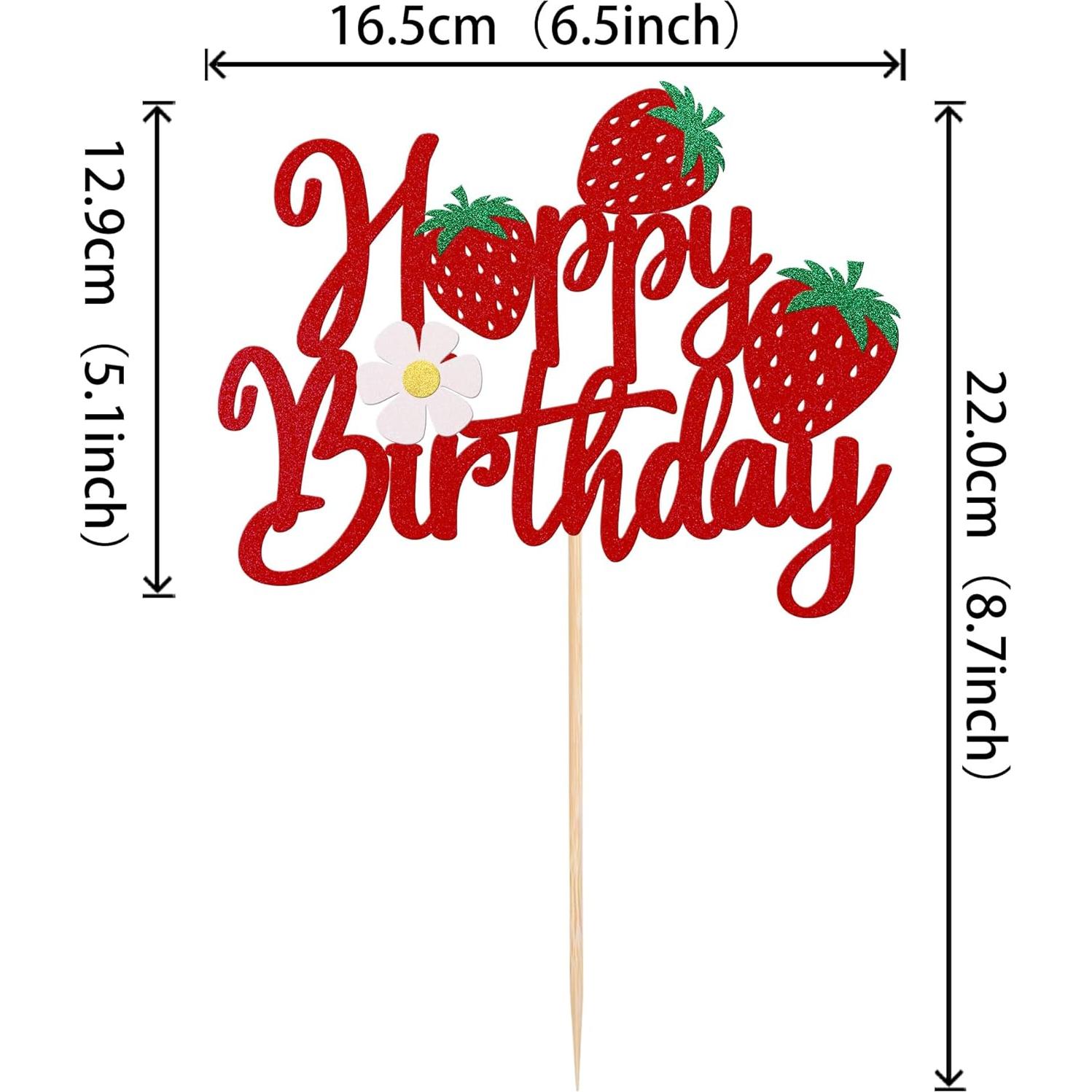 Adorno de Pastel de Cumpleaños Feliz YCTHUNFISH 15.3x18.7cm