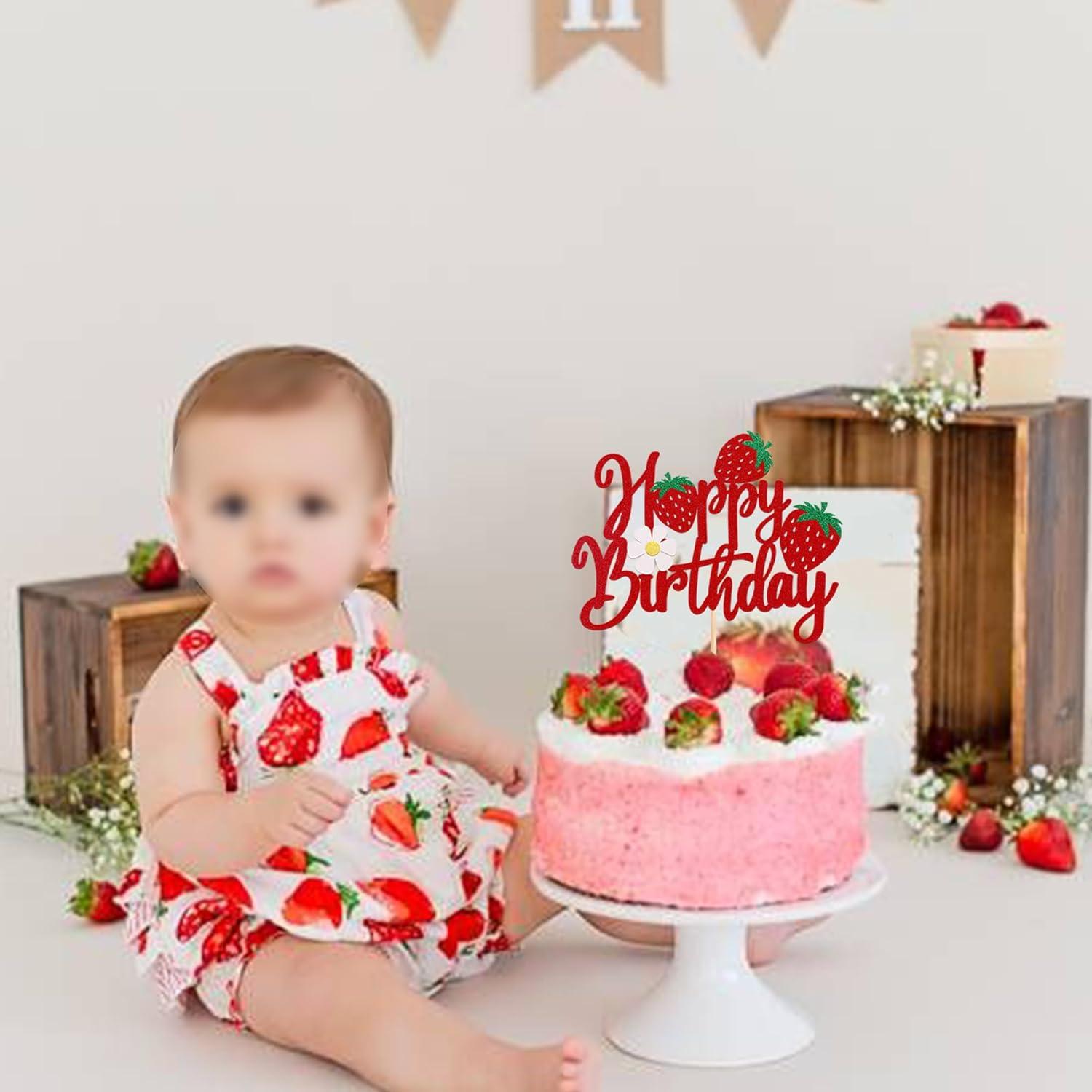 Adorno de Pastel de Cumpleaños Feliz YCTHUNFISH 15.3x18.7cm