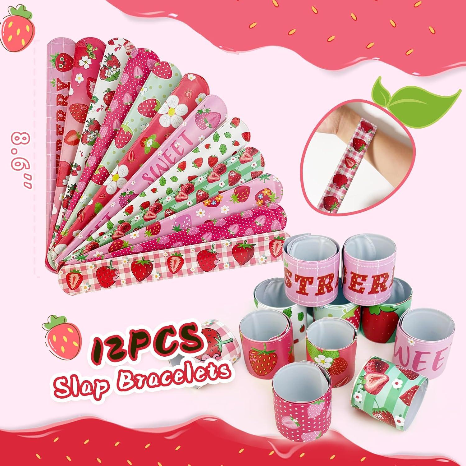 Conjunto de Suministros de Fiesta de Fresa 122 Piezas VAMWOGO