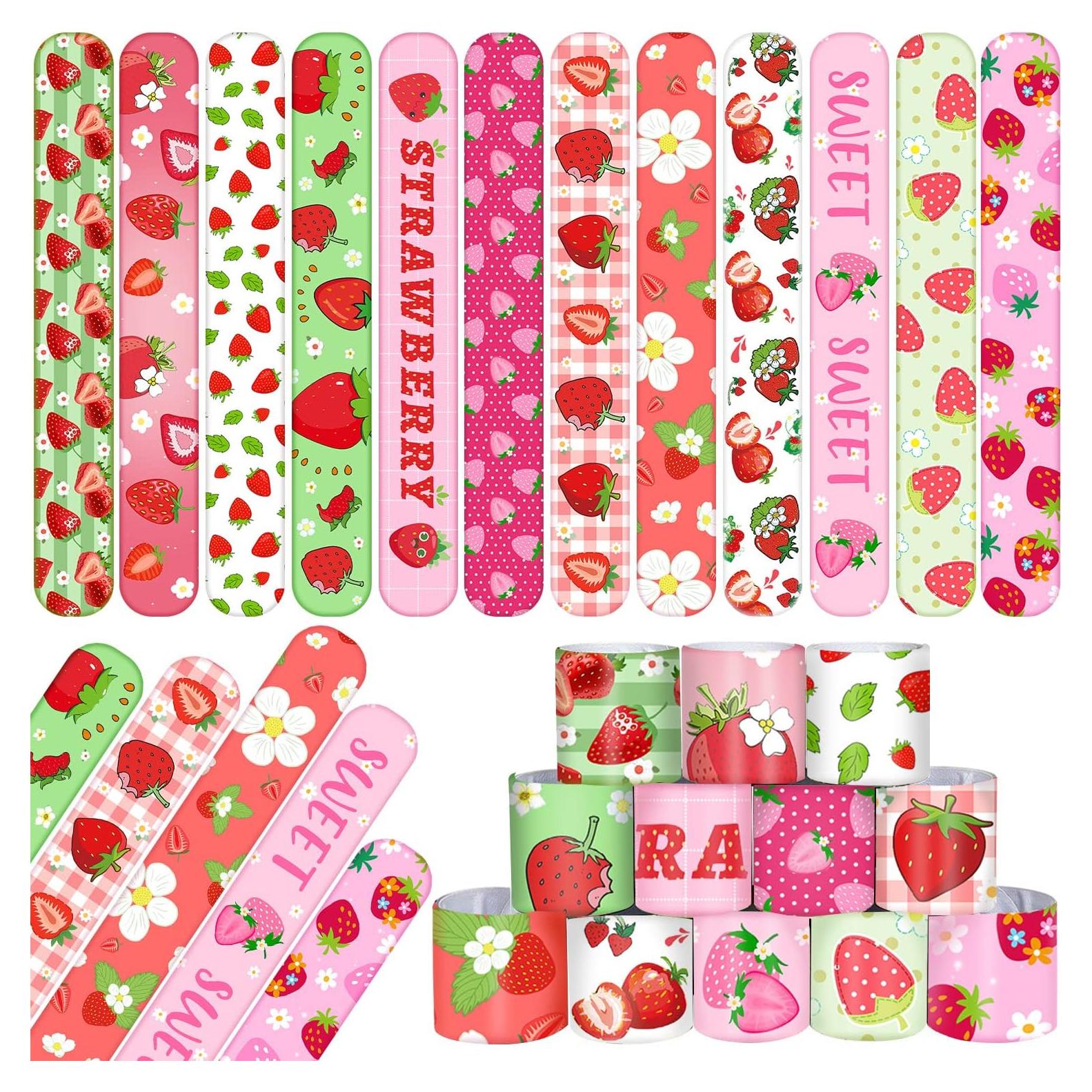 48 Pulseras de Golpe Fresa YYMYMGJ para Primer Cumpleaños