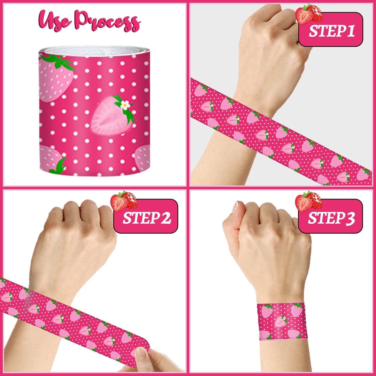 48 Pulseras de Golpe Fresa YYMYMGJ para Primer Cumpleaños