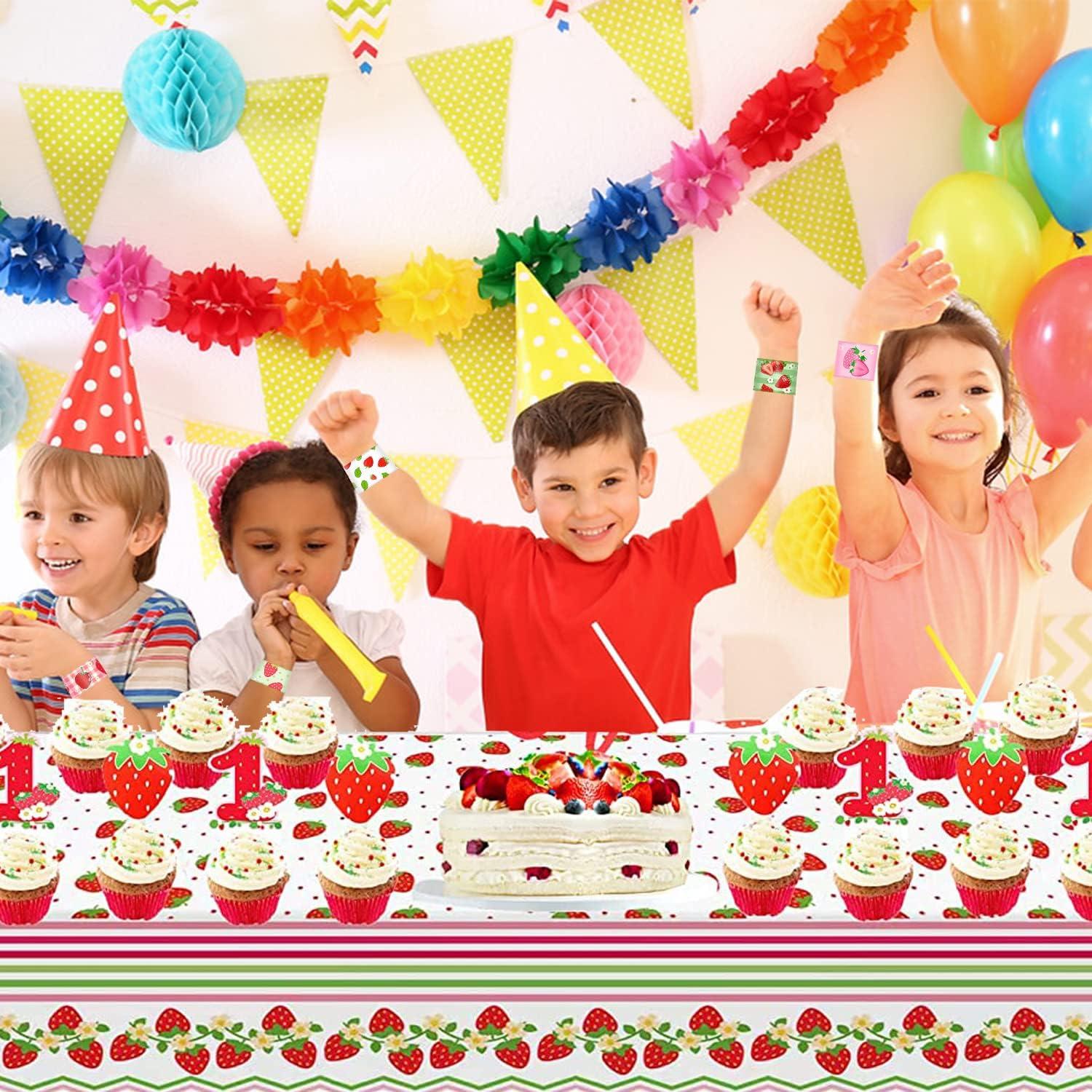 48 Pulseras de Golpe Fresa YYMYMGJ para Primer Cumpleaños