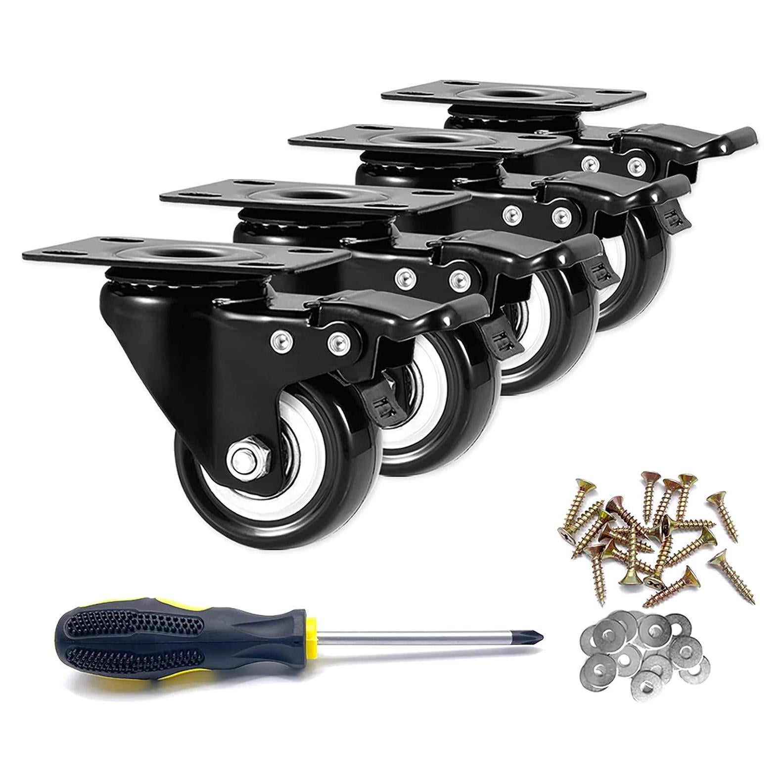 Ruedas Giratorias CLOATFET 5 cm con Bloqueo - Juego de 4