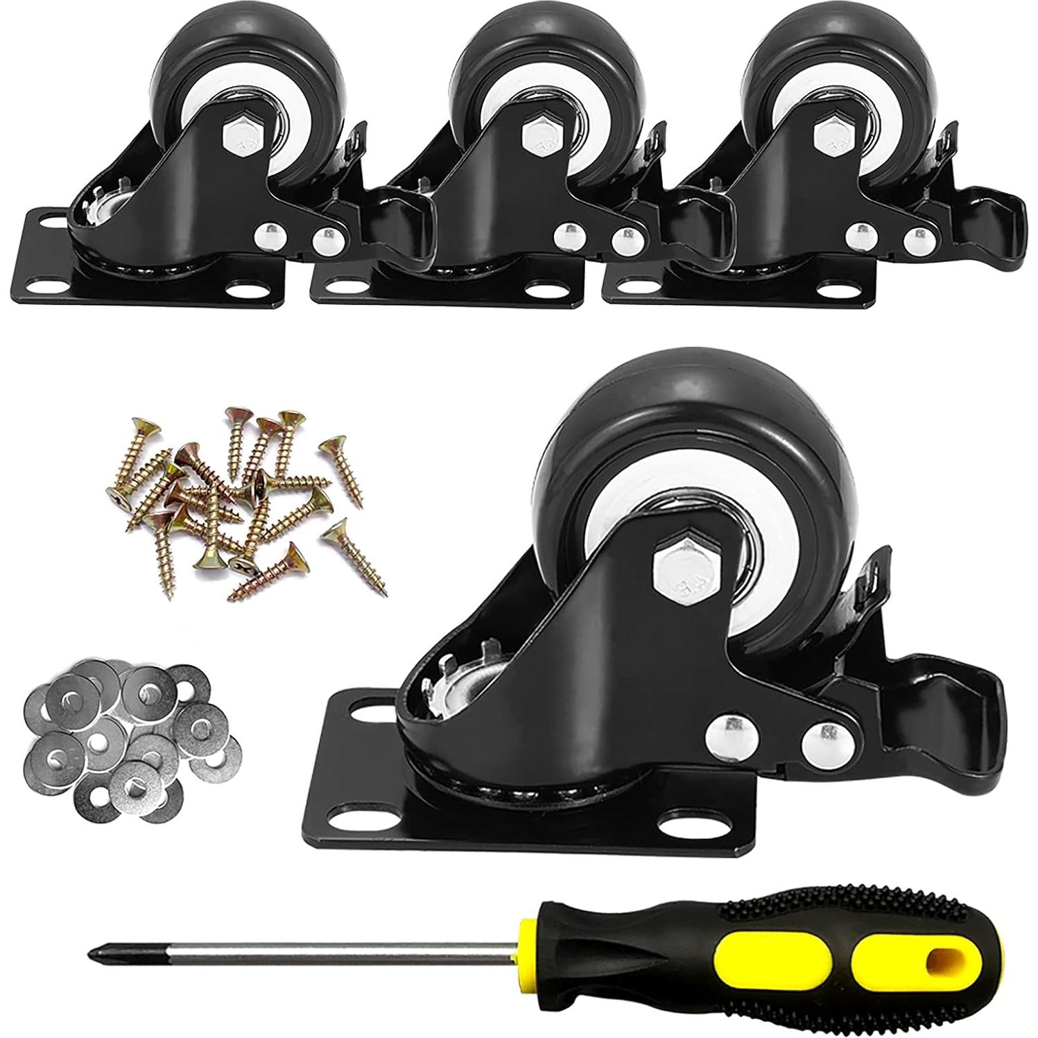 Ruedas Giratorias CLOATFET 5 cm con Bloqueo - Juego de 4