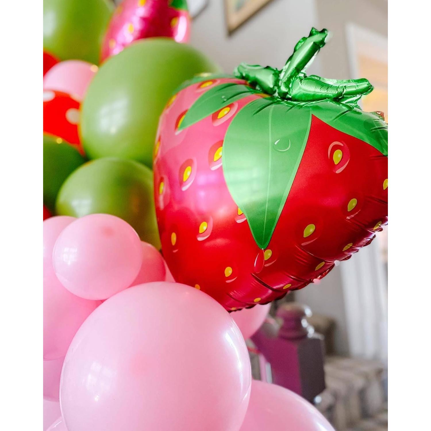 Paquete de 12 globos de fresa LHOAVWE 58 cm para fiestas