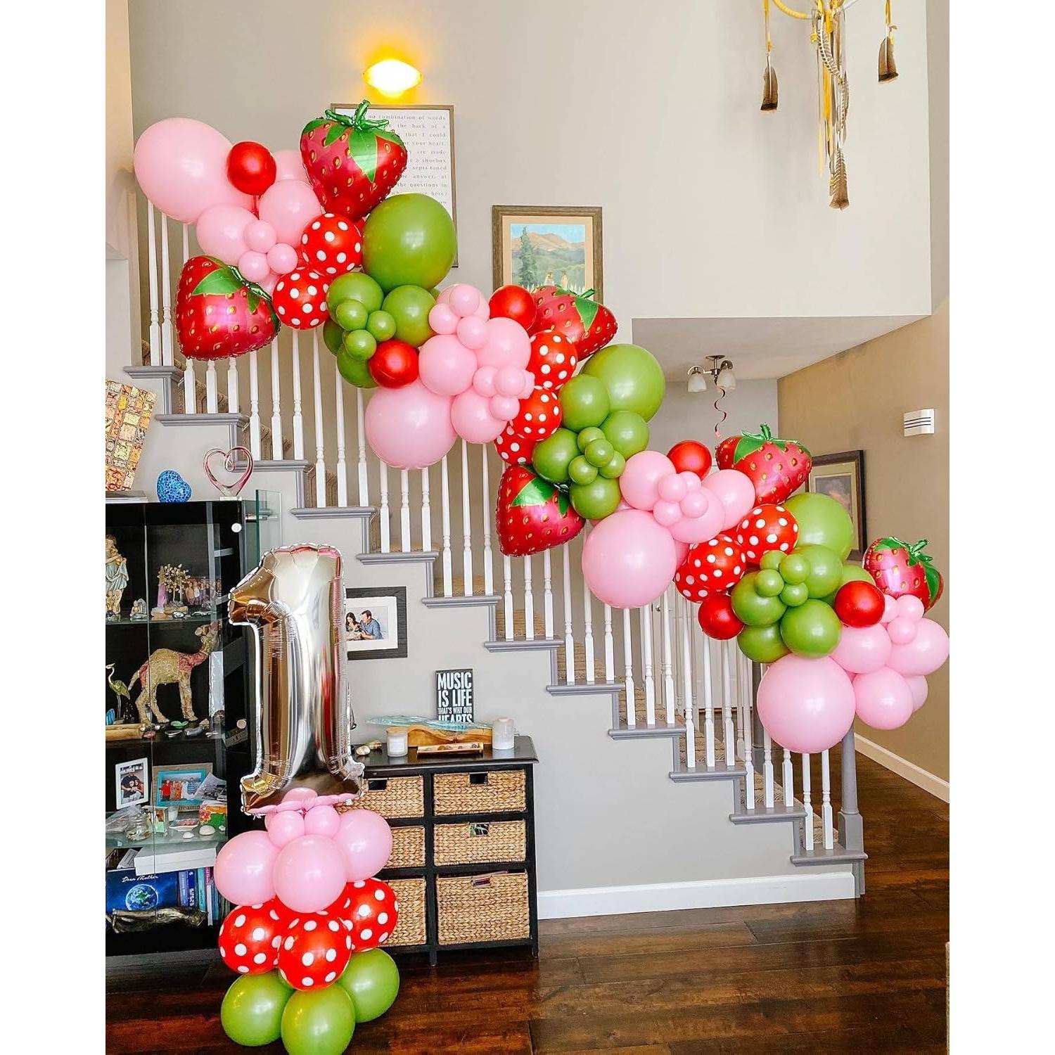 Paquete de 12 globos de fresa LHOAVWE 58 cm para fiestas