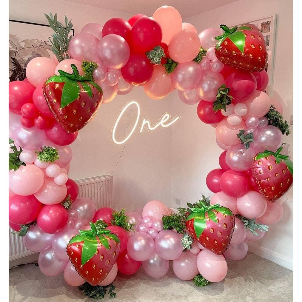 Paquete de 12 globos de fresa LHOAVWE 58 cm para fiestas