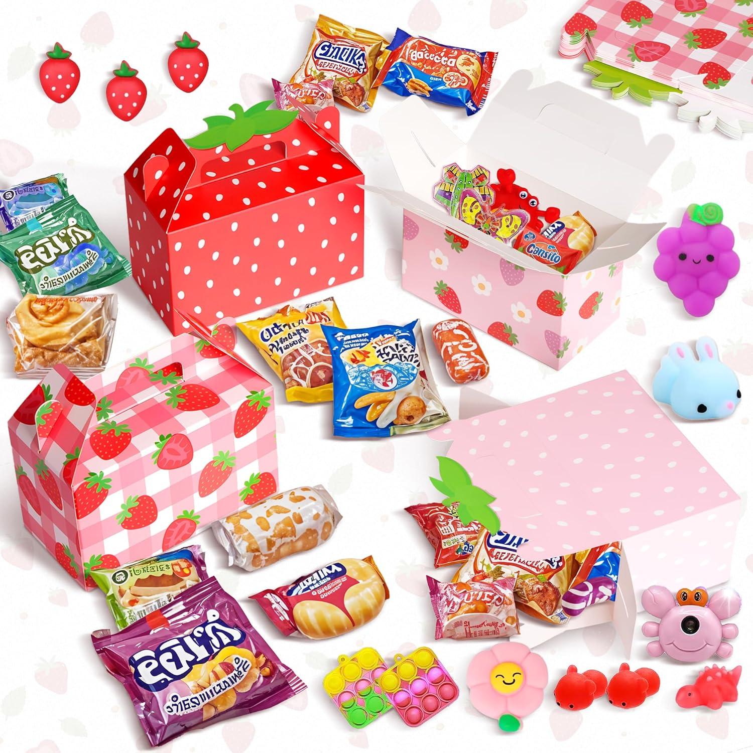Cajas de Favor de Fiesta Kriyokiaa 24 Pcs Fresa 16x8.1x9.9cm
