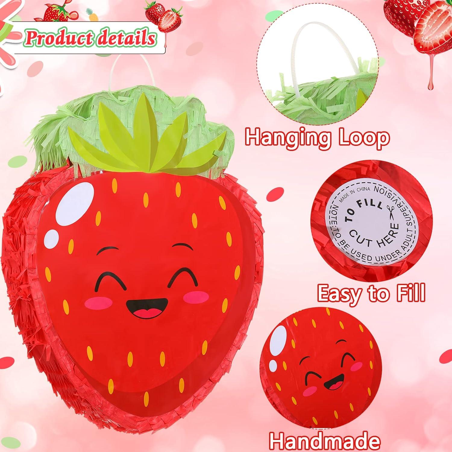 Piñata de Fresa Sratte para Fiesta Tropical 40x30x8 cm