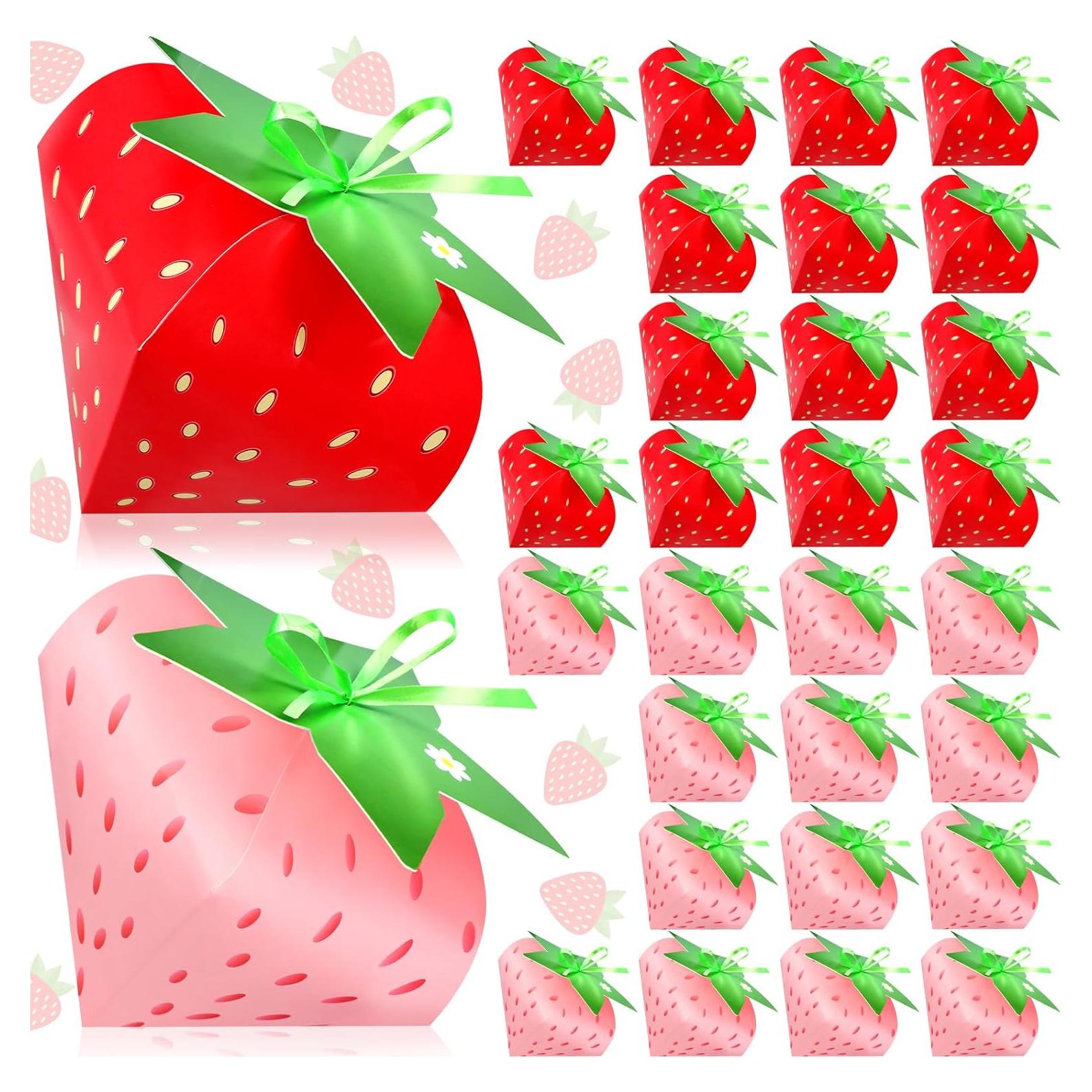 30 Cajas de Regalo Fresa Fuyoooo para Cumpleaños y Baby Shower